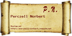 Perczell Norbert névjegykártya