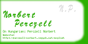 norbert perczell business card